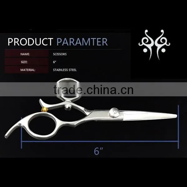 Zhangjiagang Barber Scissor With Jewelled Click Adjust Tension Screw photo-6