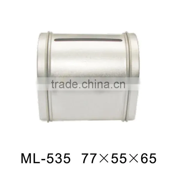 Hot Sale Square Metal Coin Bank Case With Hole