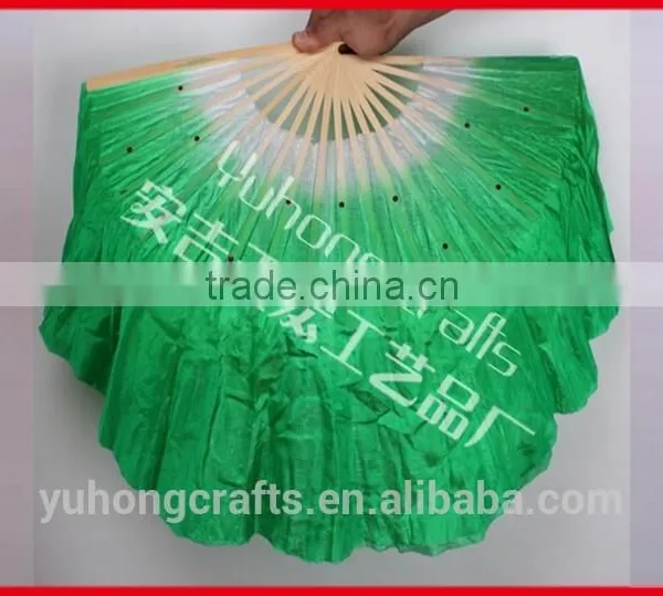 Folk Art Handmade Silk Chinese Dance Fan photo-5