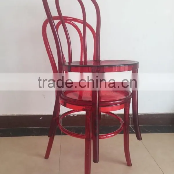 Black Resin Thonet Chair Hotel Dining Chair Resin Chair photo-2