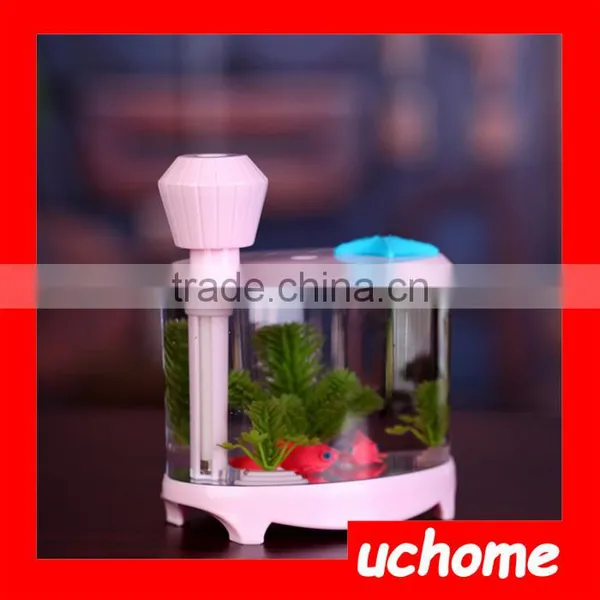 UCHOME Creative Desktop Micro Landscape Aquarium Lighting Household USB Ultrasonic Atomizing Air Humidifier photo-2