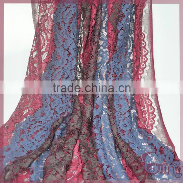 Lastest Gradual Mult Color Swiss Lace for Fashion Dress