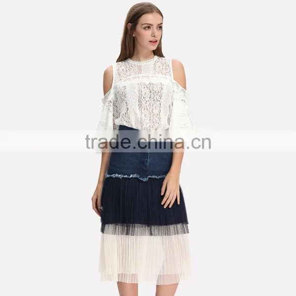 2017 Ladies Summer Casual White Blouse & Top photo-3