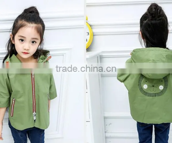 Zm40657b Spring Children Batwing Sleeve Clothes China Cotton Wind Coat Jacket photo-5