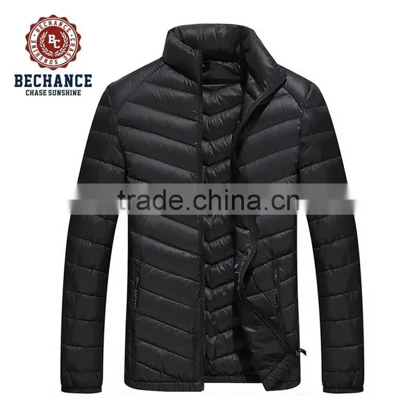 H1016 Mens Winter Down Coat Stand Collar Jacket Quilted Ultralight Down Jacket photo-6
