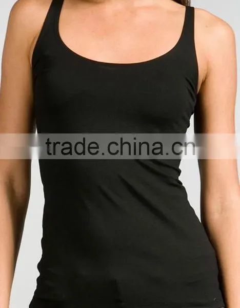 Women's Skinny Black Top Tank photo-2