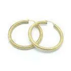 Fashion 50mm Mens Stainless Steel Hoop Earrings With Craved Snake Line Link