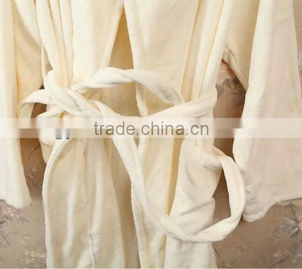 100% Cotton Solid Color Bathrobe photo-3