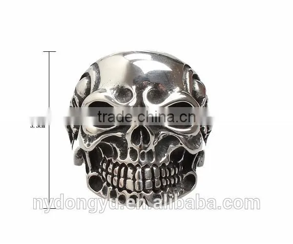 Skeleton Mens Titanium Ring/creative Mens Skeleton Ring/men Top Quality Ring photo-2