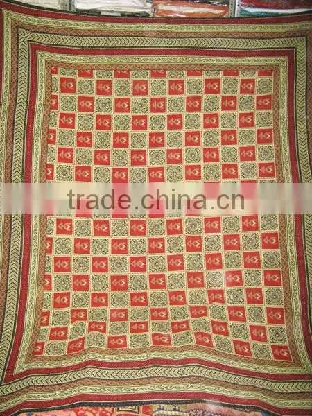 block print vegetable dyes kantha patchwork quilt