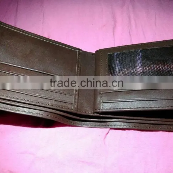 Genuine Cow Leather Center Card Wallet