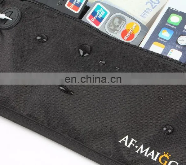 Black Color Smaller Ripstop Nylon Rfid Blocking Women Money Belt photo-6