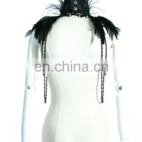 Gothic Chest Shrug With Feathers photo-2