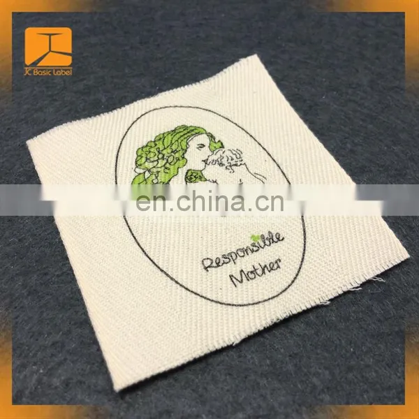 Antique Metal Brass Decorative Rivets Wholesale Natural Color Background Custom Brand Logo Cotton Printed Tags for Gorment photo-3