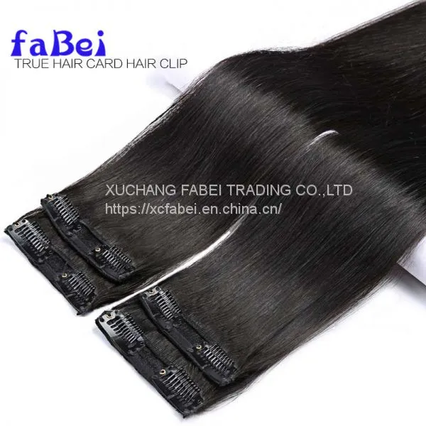 Top Virgin Peruvian Human Hair 100 Clip in Hair Extension, Virgin Hair photo-2