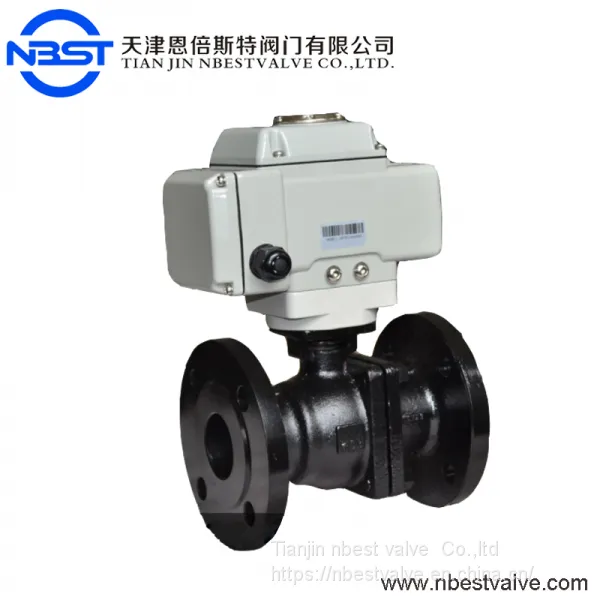 Motorized Cast Iron Flange DN50 Ball Valve Mini Motorized Ball Valve photo-2