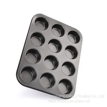 12-CUP Carbon Steel Muffin Pan Cupcake Pan Baking Tools
