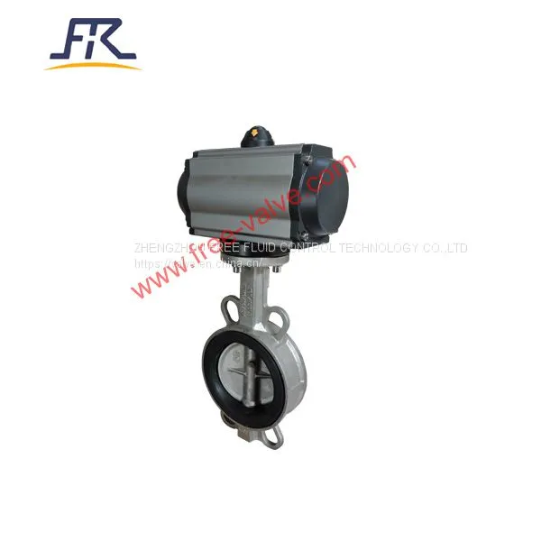 Pneumatic Wafer Type Rubber Lined Butterfly Valve DN65-PN10 photo-3