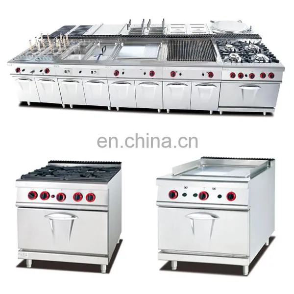 Stainless Steel Hotel Commercial Kitchen Equipment With Gas Combination Cooking Ranges photo-3