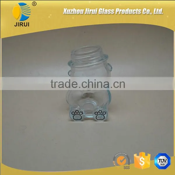 70ml Hot Sale Bear Shape Clear Mini Glass Food Jar photo-2