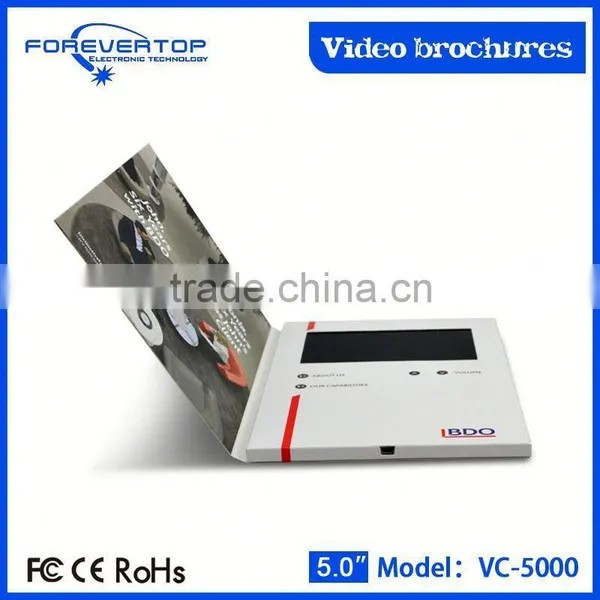 New Arrived 5 Inch Business Video Brochure Cards photo-4
