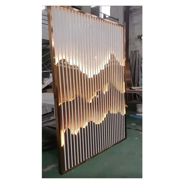 LaSer Cut Room Dividers Luxury Room Partition Steel Panel Dividers