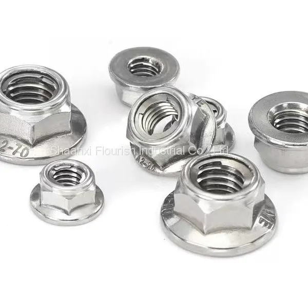Steel Sheet Hex Flange Lock Nut With Metal Insert Grade 8 photo-2