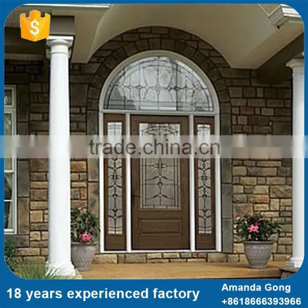 Popular Style Elegant Front Entry With Wrought Iron Doors photo-6