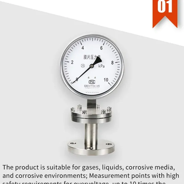 Flange Type Pressure Gauge DN25 DN50 1.6MPa， photo-2