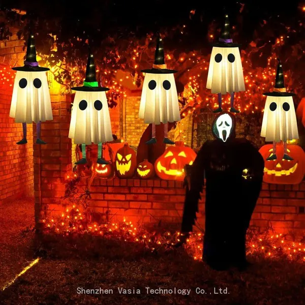 Factory-Supplied LED Ghost Hangers - Witch Hat Design for Halloween Wholesale photo-4