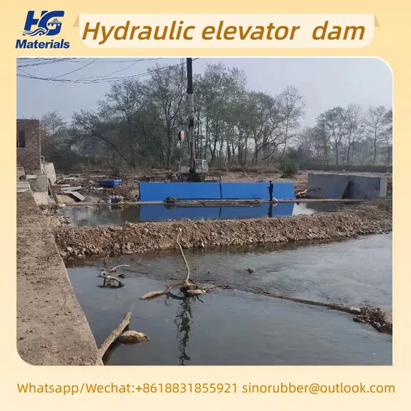 Hydraulic elevator dam, hydraulic steel dam gate, river channel, reservoir, flap dam, automatic lifting, hydraulic steel dam bottom cross-shaft drive