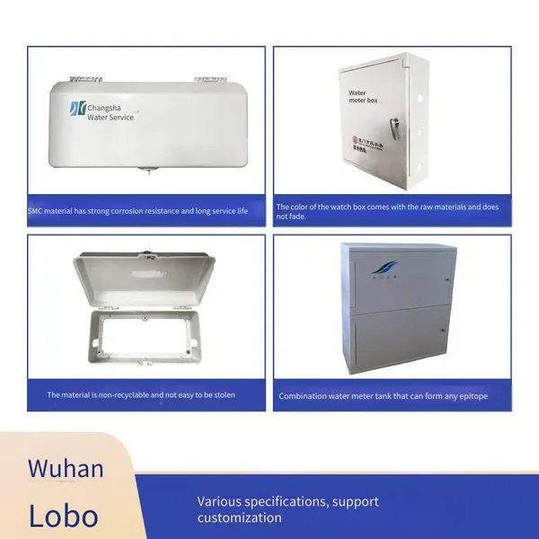Lubao Smc Fiberglass Water Meter Box Manufacturer for Rural Tap Water Pipeline Network Renovation, Wall-mounted and Exposed Installation for Household Use photo-3