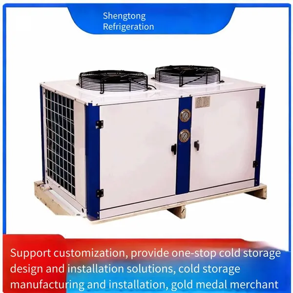 V-shaped Box-type Air-cooled Frascold-style Refrigeration Unit, Outdoor Freezer Piston Low-temperature Compression Unit for Cold Storage photo-3