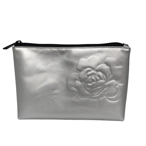 Embossed Rose PU Cosmetic Pouch photo-3