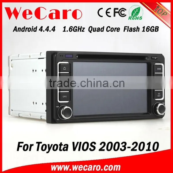 6.2 Inch Android 4.4.4 HD 1024*600 Touch Screen Car Gps Navigation Fortoyota Vios 2 Din Car Dvd Player With WIFI 3G Internet photo-2