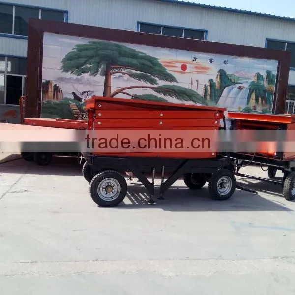 Small Hydraulic Four Wheels Mobile Toward Protable Hydraulic Scissor Lifting Platform/outdoor Scissor Lift Platform photo-2