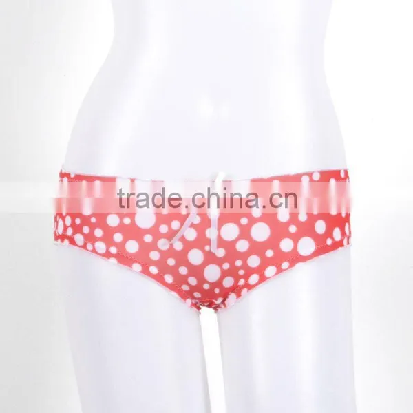 Sexy Hot Sale Transparent Pattern Priting Panties Hollow-out Back Thongs Women 6011