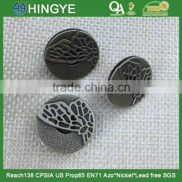 19mm Antique Brass Metal Jeans Button photo-2