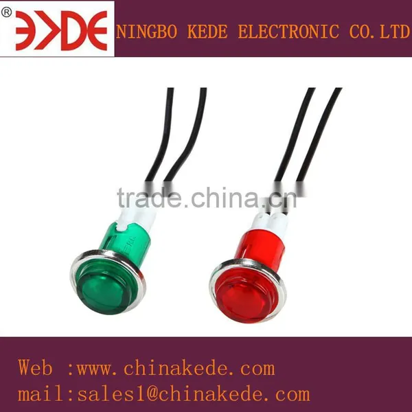 10mm Led Indicator Lights Mounting Panel Hole Red Green With CE RoHS Certisficate photo-2