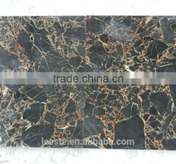 China Luxury Black Golden Marbles Hot Selling