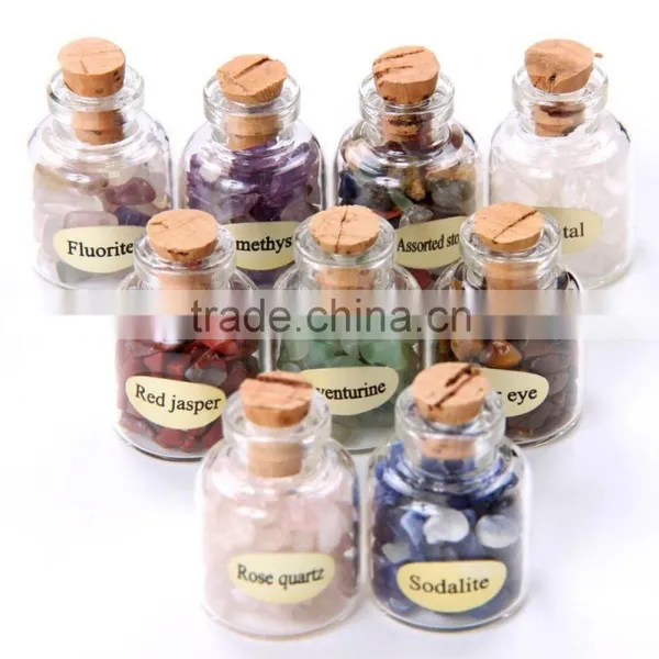 Sankrit Gemstone Chip Stones in Glass Bottles photo-2