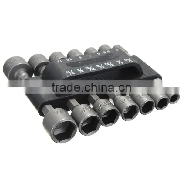 14pcs/set Power Nut Driver Drill Bit SAE Metric Socket Bits Wrench Screw 1/4 Inch Hex Shank Quick-Change Screwdrivers Nutdriver photo-4