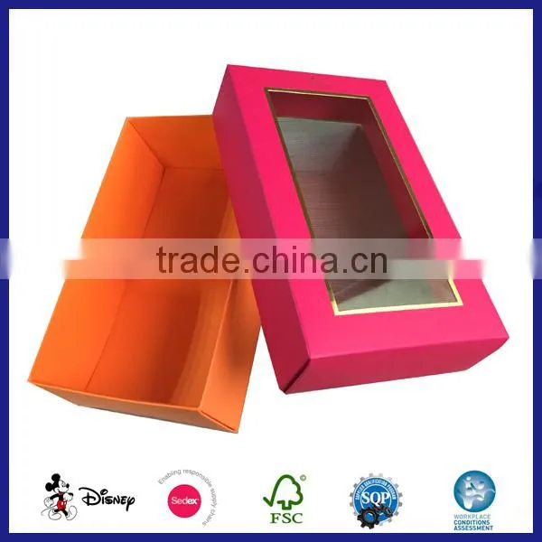 Custom Creative Paper T-shirt Packaging Box With PVC Window photo-2