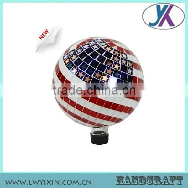 2016 Newest 10 Inches Mosaic Murano Glass Gazing Solar Garden Ball photo-2