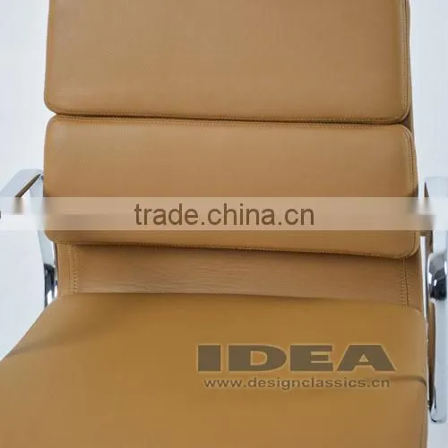 Replica EA219 Charles Office Chair - Tan Color Genuine Leather photo-6