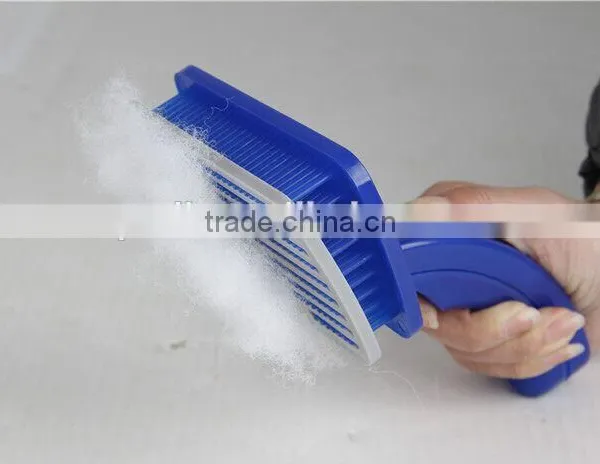 Petsy Self Cleaning Pet Brush Comb Dogs & Cats Pet Massage Brush Automatic Plastic Brush photo-6