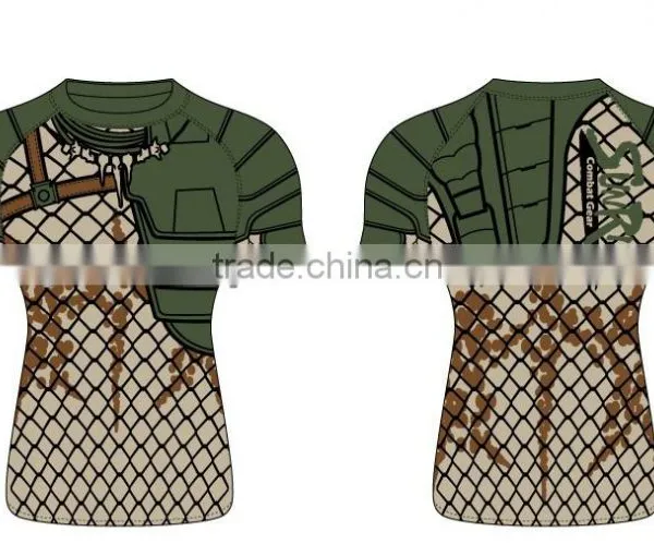 Custom MMA Short Sleeve Rashguard BJJ Rashguard