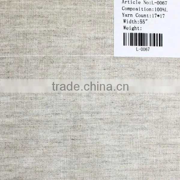 17*17 Single Nature Pure Linen Fabric