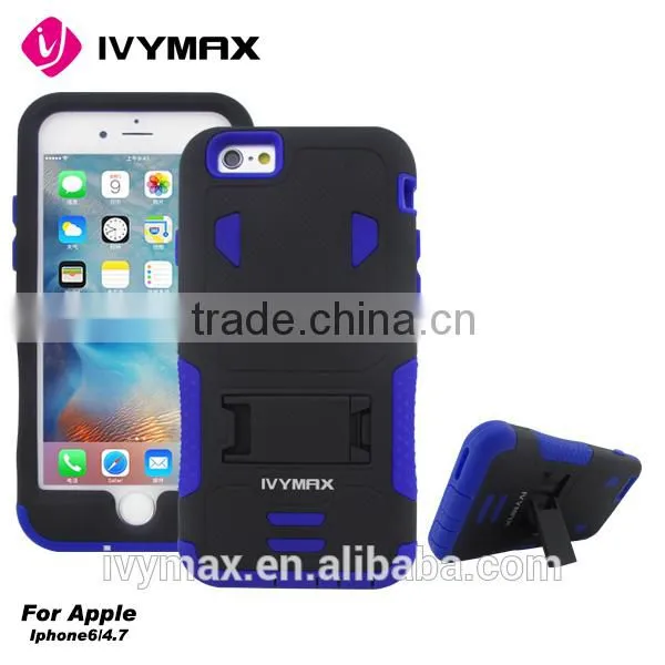 IVYMAX Wholesale PC Silicone 2 in 1 Stand Case for Iphone 6s photo-6