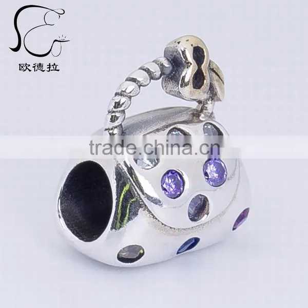 Silver Gemstone Pave Diamond Handmade Bead Finding photo-3
